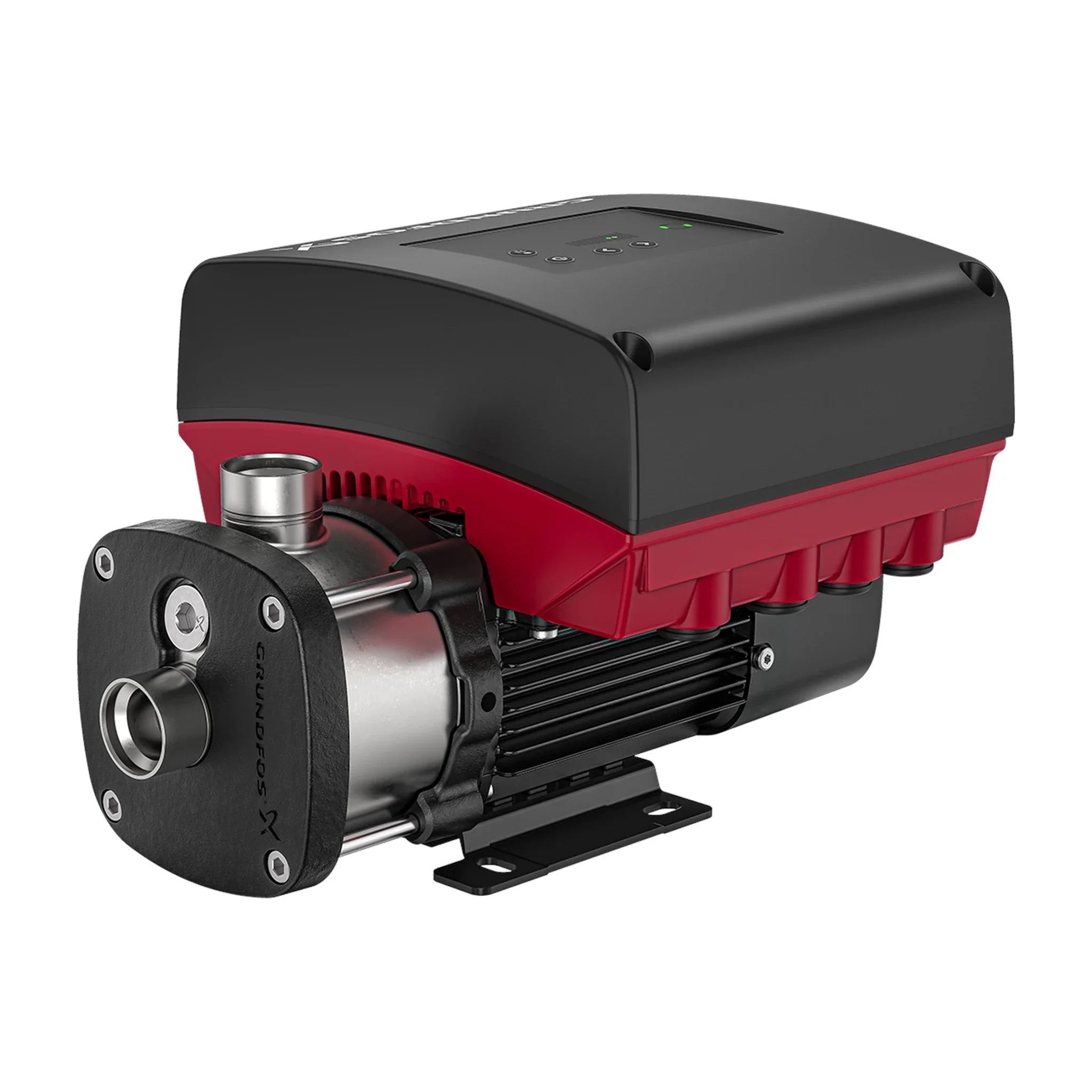 Grundfos CME 10-G horizontal close-coupled multistage centrifugal pump with an all AISI 316 stainless liquid path, NPT threaded connections