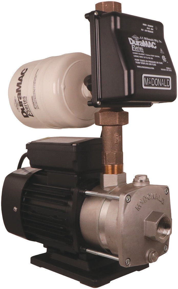 A.Y. McDonald DuraMAC E-Series Booster Pump with no-lead brass check valve and half-gallon tank