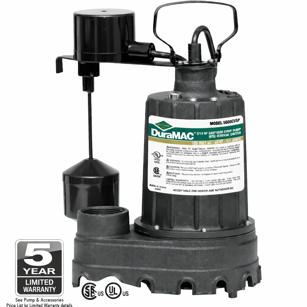 5030CVSP DuraMAC Sump Pump 3/10 HP 120V Cast Iron