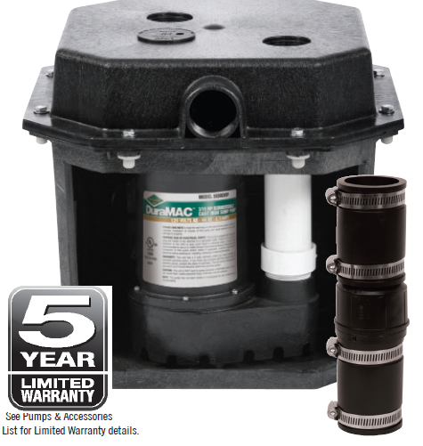 5030CVSPK DuraMAC Sink/Drain System 3/10 HP 120V Cast Iron