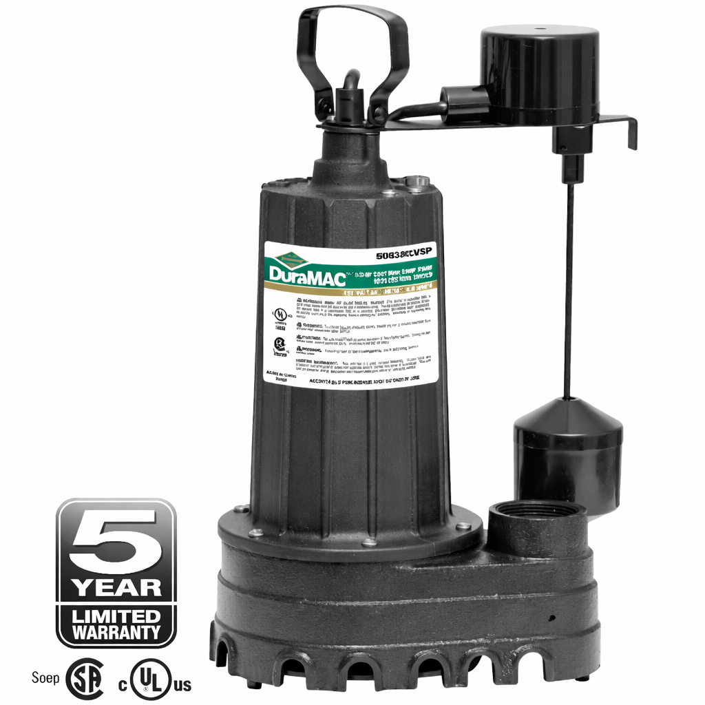 5033CVSP DuraMAC Sump Pump 1/3 HP 120V Cast Iron