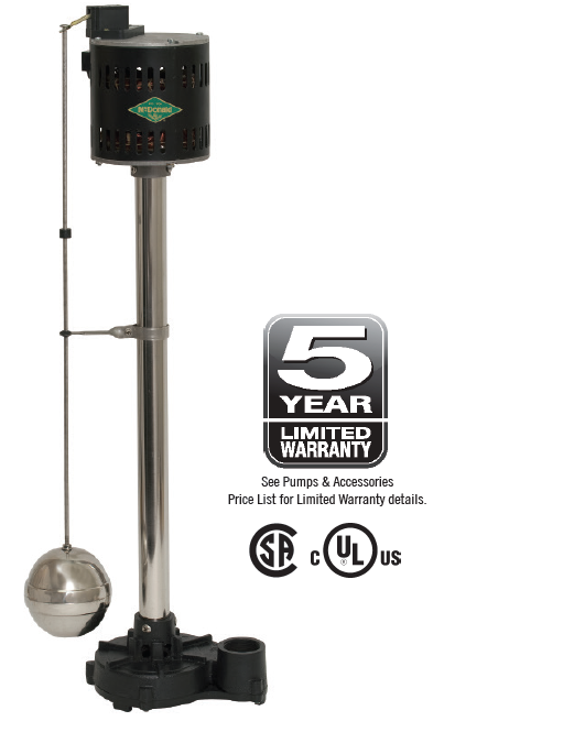 5050CVPD DuraMAC Pedestal Pump 1/2 HP Cast Iron