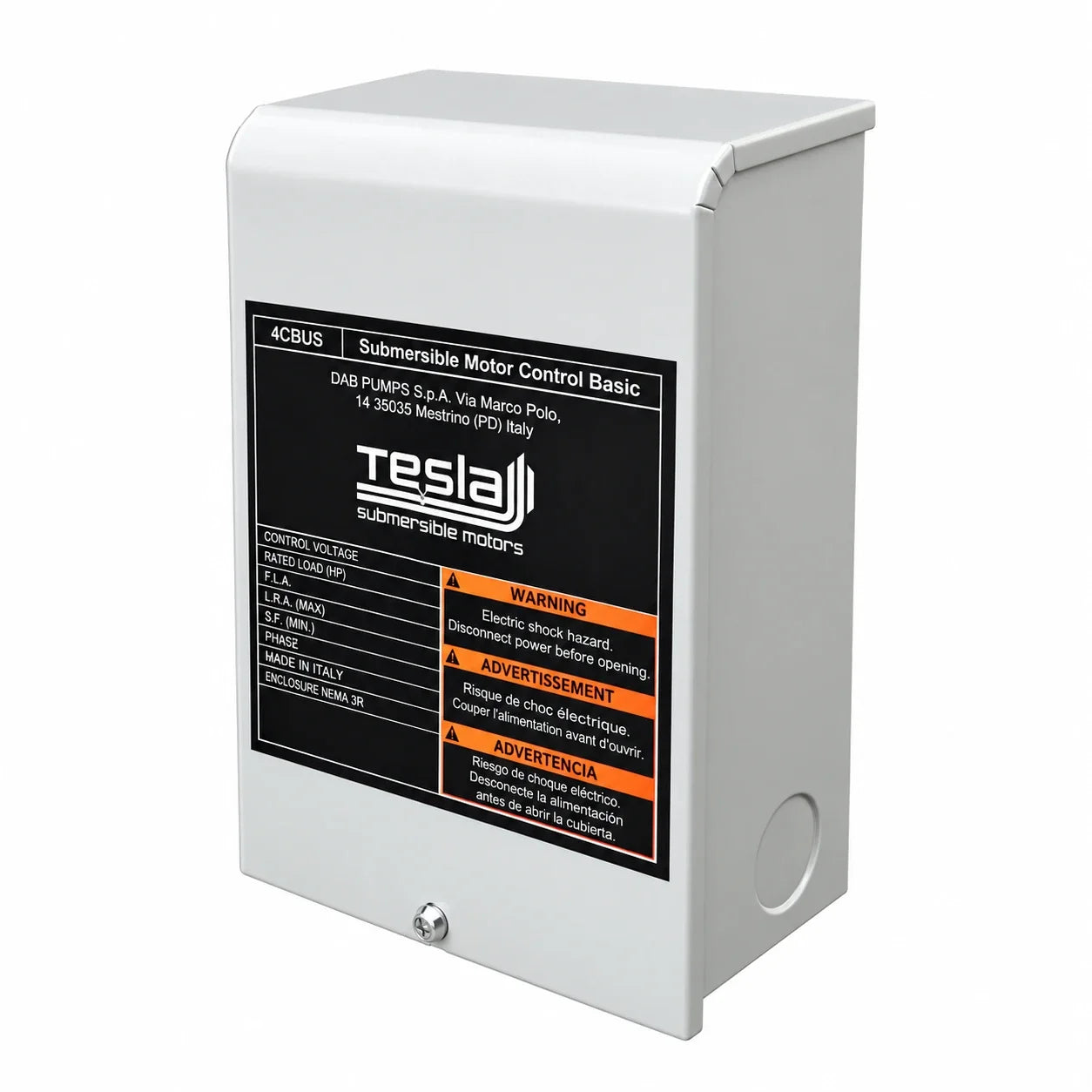 DAB Tesla submersible motor control box