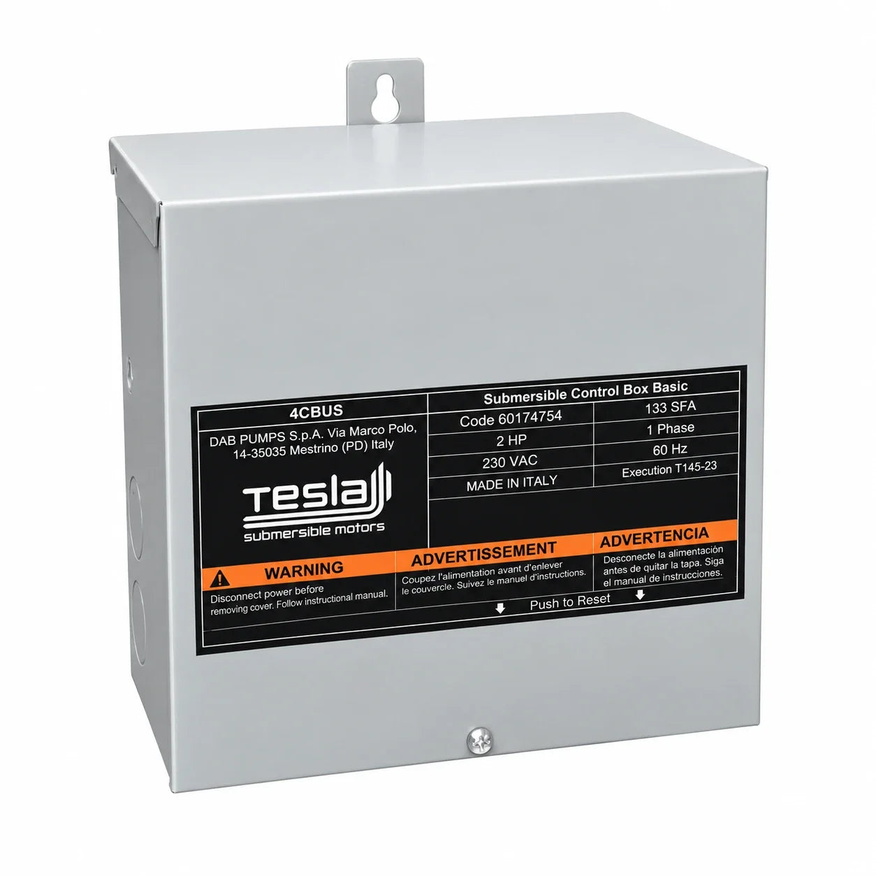 DAB Tesla submersible motor control box