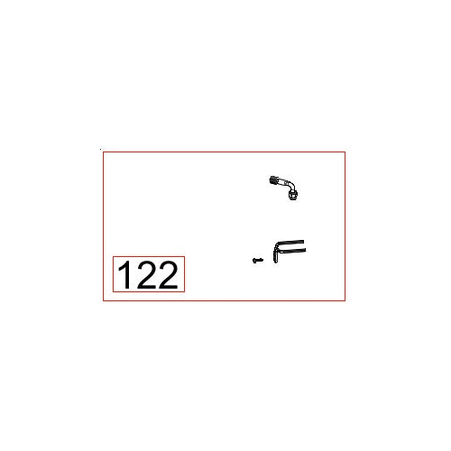 DAB Esybox Max spare part SP00006705, Schrader Air Valve 90 Degree, exploded-view drawing with position number