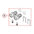 DAB Esybox spare part SP00001235, External Fittings 1-1/4 in NPT, exploded-view drawing with position number