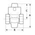 Dresser Style 175 GTO Threaded Gas Meter Valve dimension drawing