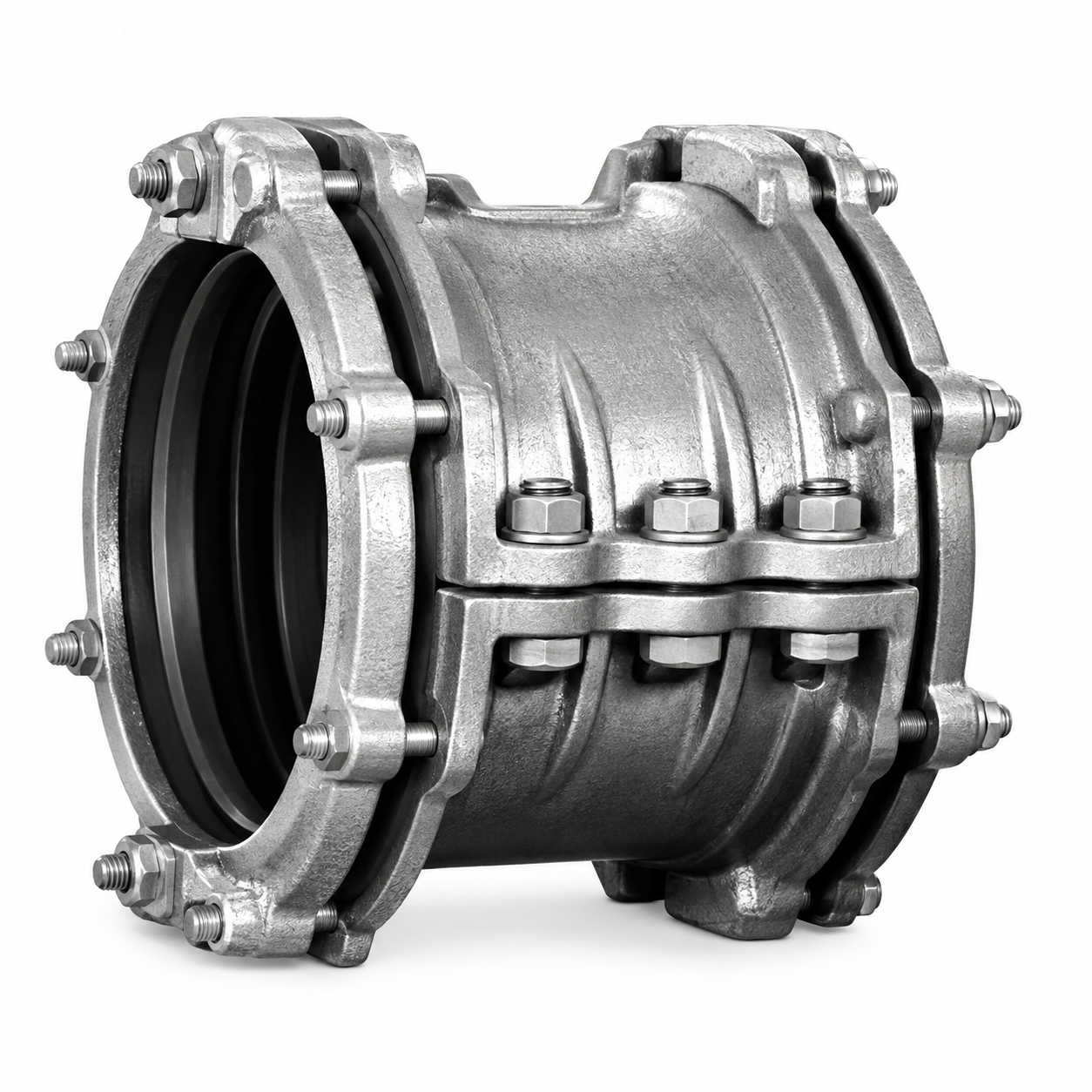 Dresser Style 73 Cast Split Sleeve - 2 in 2.375 in OD Steel Gas Pipe, 1 in Vent, 500 PSI - 0073-0002-005