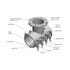 Dresser Triple Tap Mechanical Joint Tapping Sleeve dimension drawing