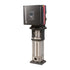 Grundfos CRIE 10 all stainless variable-speed vertical multistage centrifugal pump with an integrated MLE motor drive, shown with FlexiClamp connections