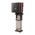 Grundfos CRNE 10 all AISI 316 stainless variable-speed vertical multistage centrifugal pump with an integrated MLE motor drive, shown with 2 in Victaulic grooved connections
