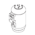 Grundfos GFXA expansion tank (drawing)