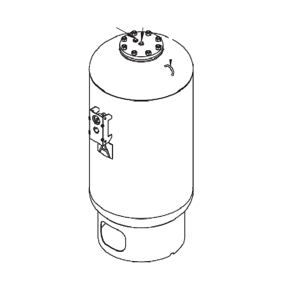 Grundfos GFXA-HP expansion tank (drawing)