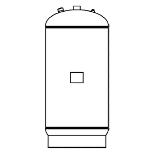 Grundfos GNTA ASME diaphragm expansion tank, representative drawing