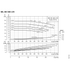 Grundfos NK 040-135 performance curves, 1750 RPM, 60 Hz