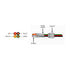 PR4 continuous motor lead with stainless jam nut and Viton bushing for Franklin 4 in motors