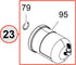 DAB Esybox Mini3 spare part SP00002199, Expansion Tank 100 cc, exploded-view drawing with position number