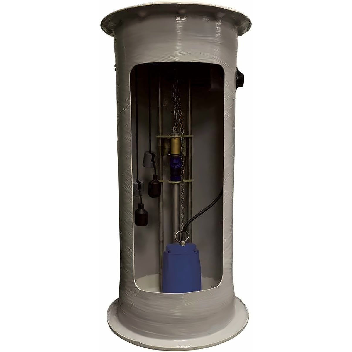 Franklin Electric simplex fiberglass grinder package with rail system