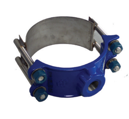 Style 397 - Service Saddle - PVC Pipe - DI Body - Double Wide SS Strap