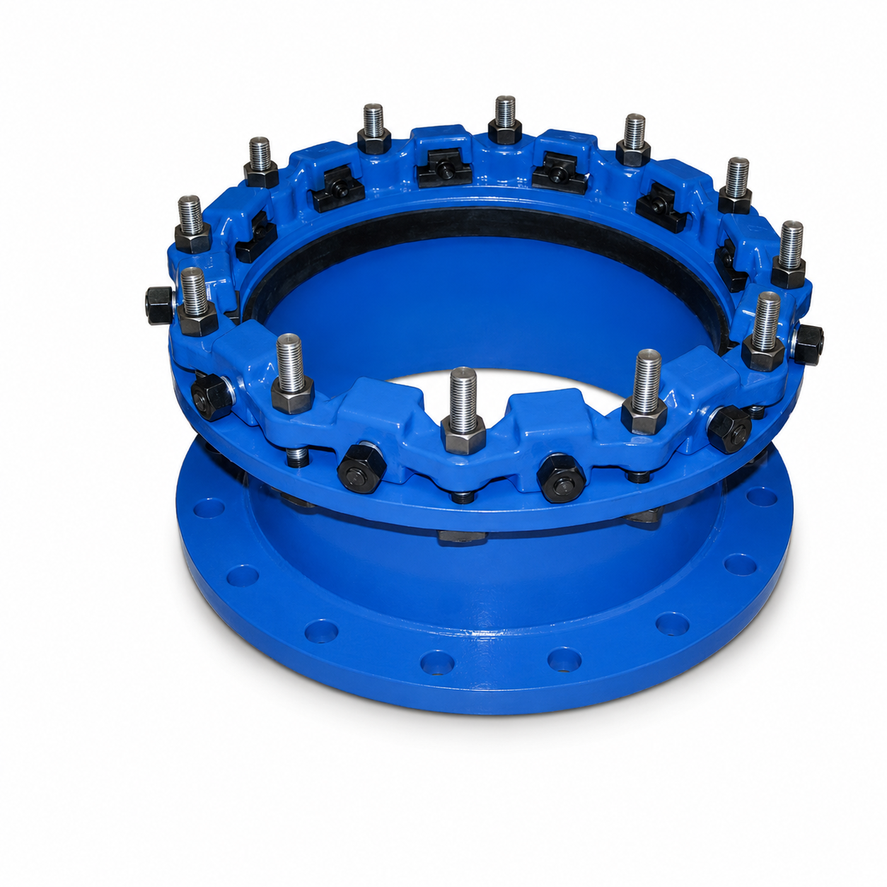 Smith-Blair Style 911 FlangeLock Restrained FCA — DI & steel, Cam-Lock, 150-300 PSI, 3"-48"