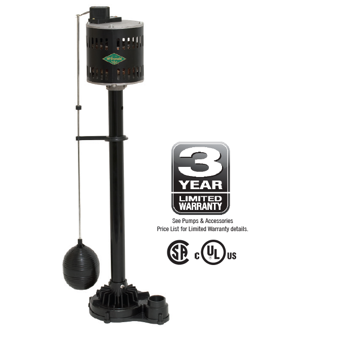 A.Y. McDonald DuraMAC 5033PVPD Pedestal Pump 1/3 HP Thermoplastic