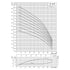 Grundfos 240S SP 6 in submersible well pump performance curve 2: head vs flow, higher stage counts (60 Hz)