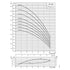 Grundfos 90S SP 6 in submersible well pump performance curve 2: head vs flow, higher stage counts (60 Hz)