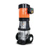 TIGERFLOW CD vertical multistage pump with orange TEFC motor and flanged stainless pump end