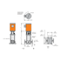 TIGERFLOW CD5 installation sketch with dimensions and base footprint