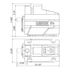 TIGERFLOW Ocelot 25 booster dimension drawing, side and top views